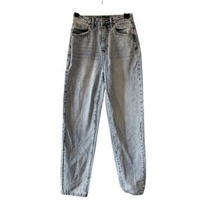 White Fox Jeans Size S  Straight Leg Light Wash Denim Mom Jean 100% Cotton
